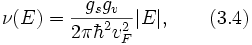 \nu(E)=\frac{g_sg_v}{2\pi \hbar^2v_F^2}|E|,\qquad(3.4)